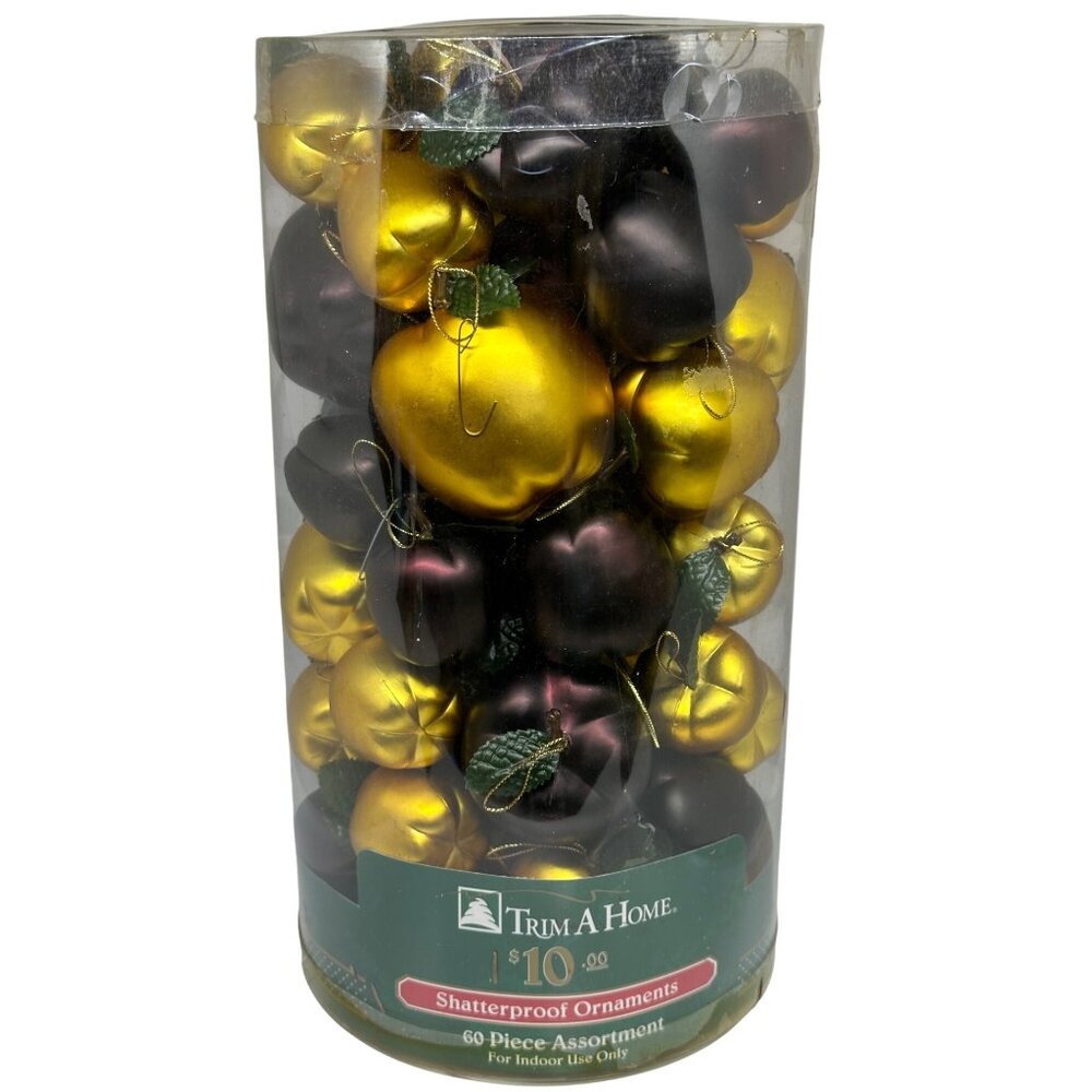 Trim A Home 60-Pc Shatterproof Apple Ornaments Assortment | Holiday Décor K-Mart
